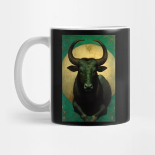 Taurus the Bull Zodiac Illustration Mug